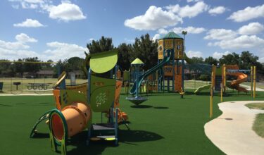 commercial playground equipment at Fasken Park