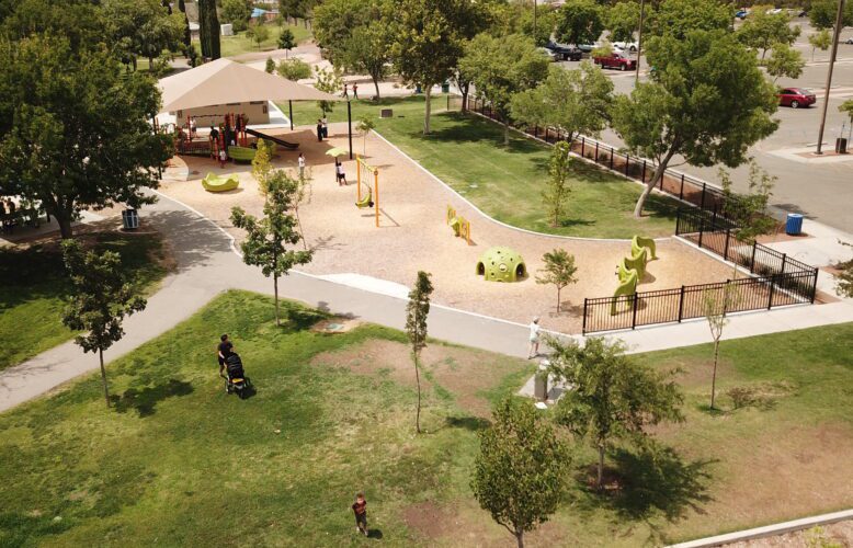 shade structure and playground equipment