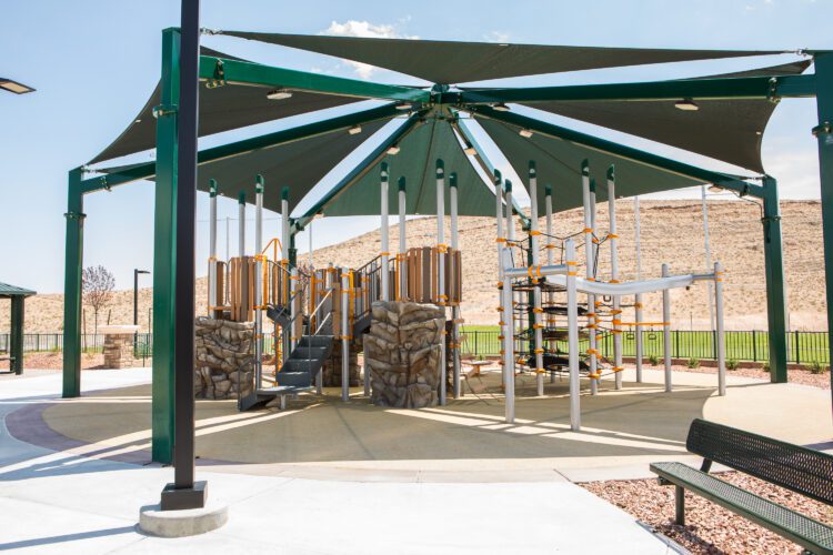 shade covering playground equipment