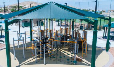 shade structure at Highland Sports Park