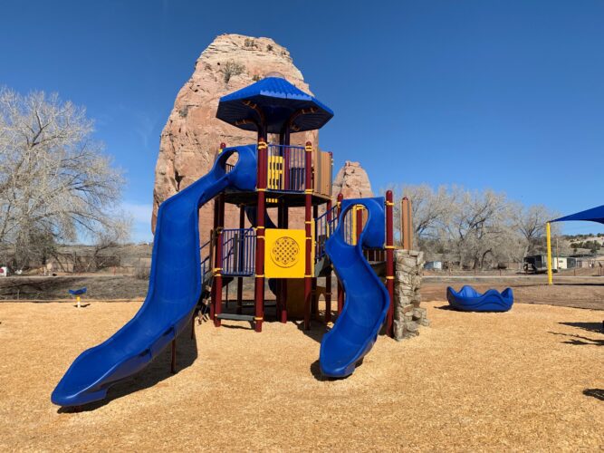 slides on the playground