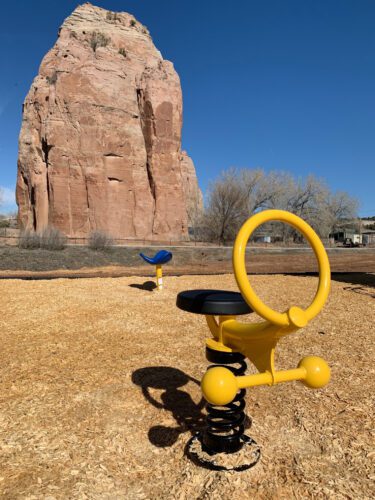 teeter totters at park