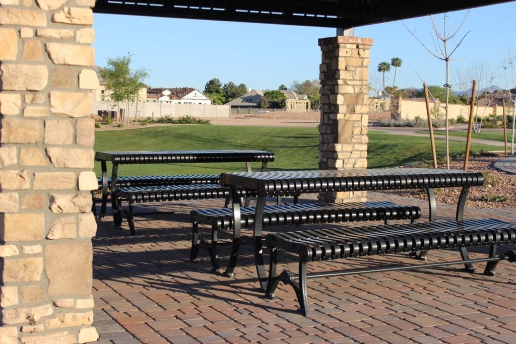 Picnic benches