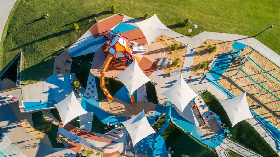 shade structures at Gilbert Regional park