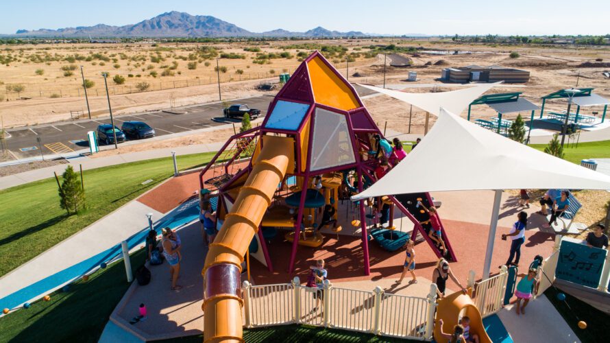 Gilbert Regional Park playground and shade