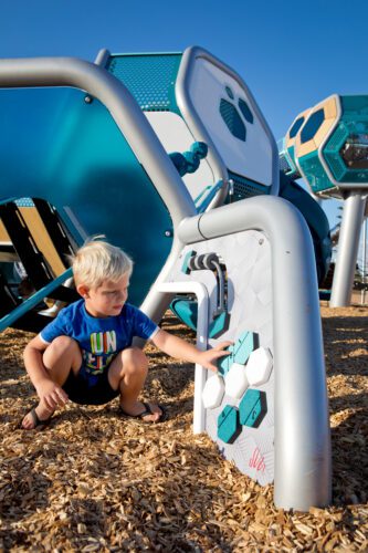 boy playing at playground