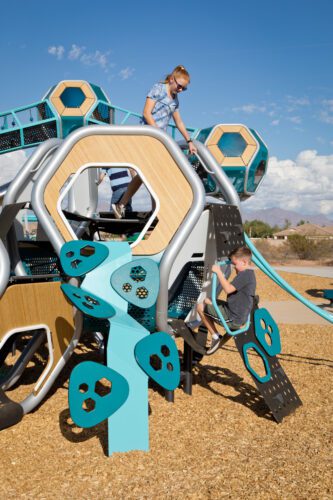 hexagon shaped playground pieces