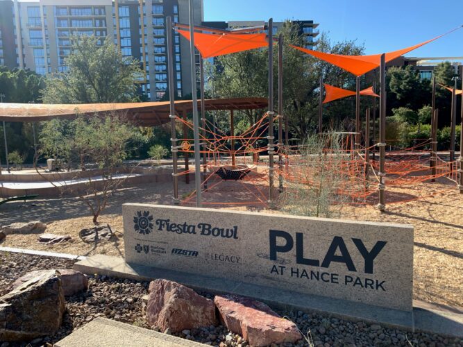 Play sign at Margaret T Hance Park