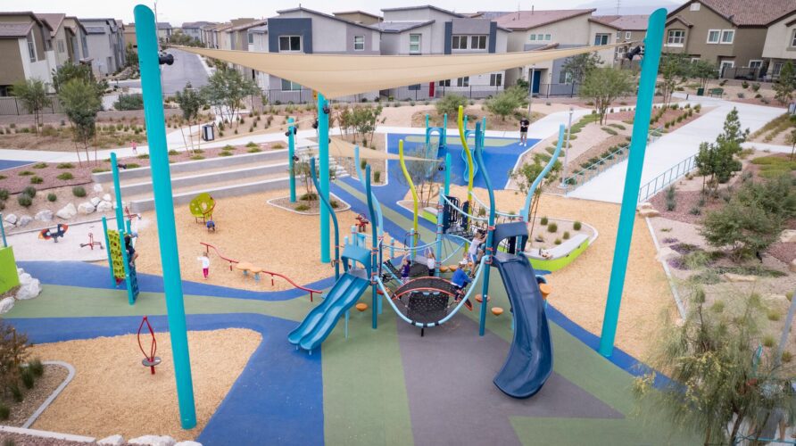 playground and shade at Galaxy park