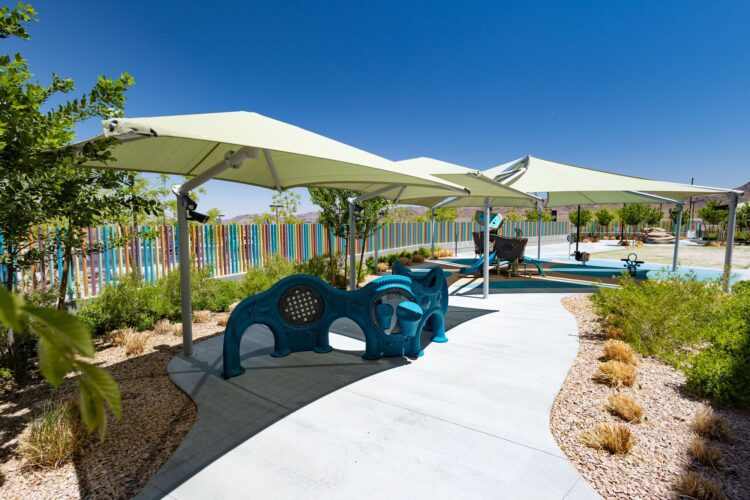 shade coverings over the playground