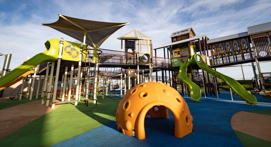 playground equipment with slides