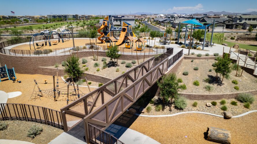 long bridge at playground