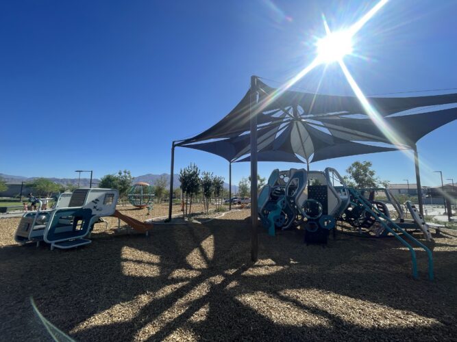 shade covering playground equipment