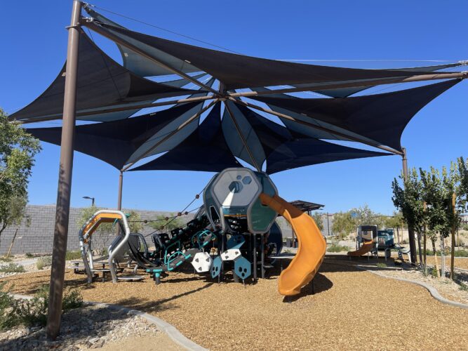 Sun Trails park shade and playground