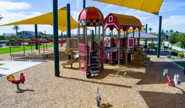 Barney Farms playground and shade equipment