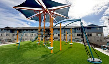 playground equipment at Kaulana Mahina Apartments