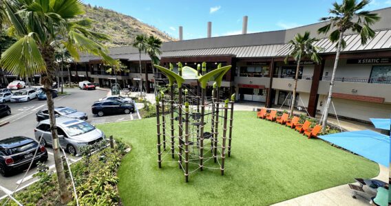 playground equipment at Manoa Marketplace