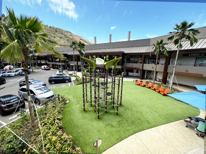 playground equipment at Manoa Marketplace