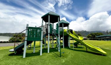 playground equipment at Nu'uanu Elementary School