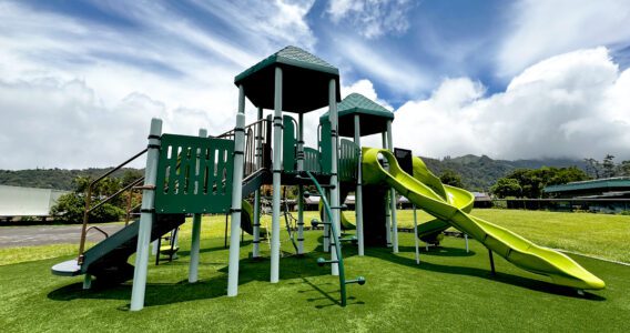 playground equipment at Nu'uanu Elementary School