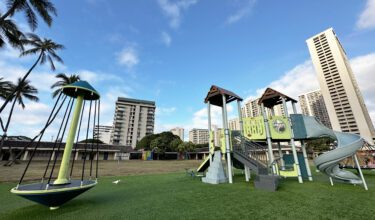 playground equipment at elementary school