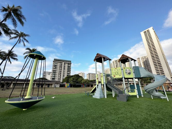 playground equipment at elementary school